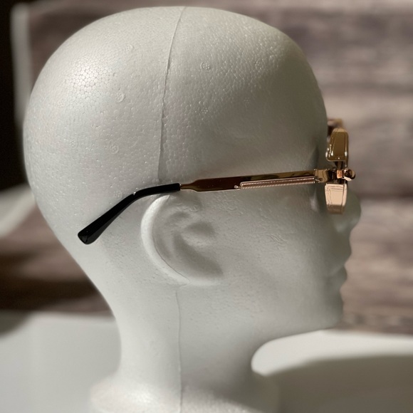 Steampunk Retro Gothic Vintage Colored Metal Round Circle Frame Sunglasses - Picture 2 of 7